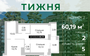 Пропозиція «КВАРТИРА ТИЖНЯ»!